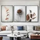 Yaprakların Dansı: Üçlü Metal Çerçeveli Tablo Set