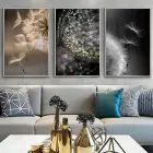 Karşı Konulmaz Zarafet: Dandelion Silüetleri Üçlü Metal Çerçeveli Tablo Seti