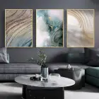 Mermerin Sırları: Üçlü Metal Çerçeveli Tablo Seti