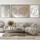 Geometrik İlham; Modern Metalik Üçlü Metal Çerçeveli Tablo Seti