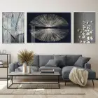 Ömürlük Sanat Deneyimi: Metalik Yansımalar Metal Çerçeveli Üçlü Tablo Seti