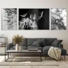 Kristal Damla Senfonisi; Monokrom Üçlü Metal Çerçeveli Tablo