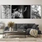 Kristal Damla Senfonisi; Monokrom Üçlü Metal Çerçeveli Tablo