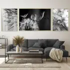 Kristal Damla Senfonisi; Monokrom Üçlü Metal Çerçeveli Tablo