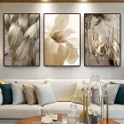 Altın Tüylerin Hafifliği 3lü Metal Çerçeveli Tablo Seti