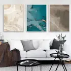 Mermerin Sessiz Dansı: Nötr Tonlar Üçlü Metal Çerçeveli Tablo Seti
