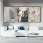 Sanatsal Doku Oyunları: Pastel Ve Doku Üçlü Metal Çerçeveli Tablo Seti