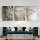 Doğanın İzleri: Yumuşak Dokunuşlar Ve Organik Desenler Metal Çerçeveli Tablo Seti