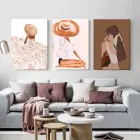 Soyut Minimal Kadın Portresi 3lü Kanvas Tablo Seti