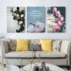 3 Parça Dekoratif Güller Kombin Kanvas Tablo Takımı