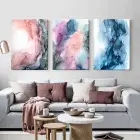Renkli Modern Soyut 3lü Kanvas Tablo Takımı