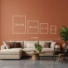 Dinamik Soyut Komposizyon Siyah Çerçeveli 3lü Ahşap Tablo Seti