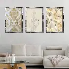 Bohem Çiçekler Detaylı Pleksi Tablo Seti