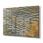 Doğal Taşlar Efektli Tekli Yatay Cam Tablo