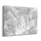 Gir ve Beyaz Tonlar Tekli Yatay Cam Tablo