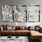 Gri ve Gold Tonlar Pleksi Tablo Seti