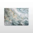 Karışık Renkler Soyut Desenli Tekli Yatay Cam Tablo