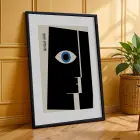 Bauhaus Geometrik Figürler Siyah Çerçeveli 3lü Ahşap Tablo Seti