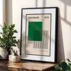 Bauhaus Geometrik Figürler Siyah Çerçeveli 3lü Ahşap Tablo Seti