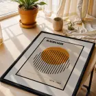 Bauhaus Geometrik Figürler Siyah Çerçeveli 3lü Ahşap Tablo Seti
