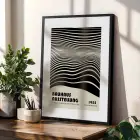 Kontrast Bauhaus Minimalizm Siyah Çerçeveli 3lü Ahşap Tablo Seti