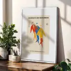 Bauhaus Figür Leopar Sanatı Beyaz Çerçeveli 3lü Ahşap Tablo Seti