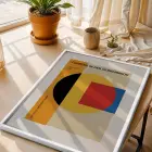 Bauhaus Figür Leopar Sanatı Beyaz Çerçeveli 3lü Ahşap Tablo Seti