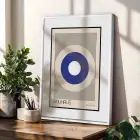 Bauhaus Geometrik Formlar Beyaz Çerçeveli 3lü Ahşap Tablo Seti