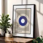 Bauhaus Geometrik Formlar Siyah Çerçeveli 3lü Ahşap Tablo Seti