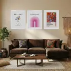 Modern Sanat Akımları Seti Beyaz Çerçeveli 3lü Ahşap Tablo Seti