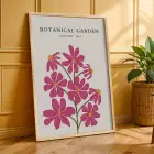 Canlı Botanik Çiçekler Doğal Ahşap Çerçeveli 3lü Tablo Seti