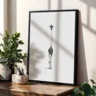 Modern Çizgisel Figürler Siyah Çerçeveli 3lü Ahşap Tablo Seti