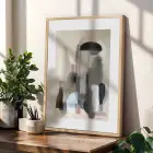 Uzak Doğu Kurbağalı Soyut Tablo Doğal Ahşap Çerçeveli 3lü Tablo Seti
