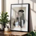 Uzak Doğu Kurbağalı Soyut Tablo Siyah Çerçeveli 3lü Ahşap Tablo Seti