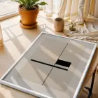 Minimalist Figürler ve Geometrik Uyum Beyaz Çerçeveli 3lü Ahşap Tablo Seti