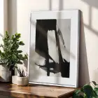 Monokrom Soyut ve Figür Beyaz Çerçeveli 3lü Ahşap Tablo Seti