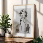 Modern Soyut Sanat Koleksiyonu Doğal Ahşap Çerçeveli 3lü Tablo Seti