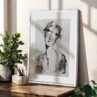 Modern Soyut Sanat Koleksiyonu Beyaz Çerçeveli 3lü Ahşap Tablo Seti