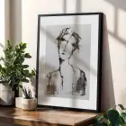 Modern Soyut Sanat Koleksiyonu Siyah Çerçeveli 3lü Ahşap Tablo Seti