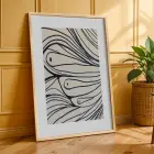 Soyut Nötr Tonlar Sanat Seti Doğal Ahşap Çerçeveli 3lü Tablo Seti