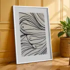 Soyut Nötr Tonlar Sanat Seti Beyaz Çerçeveli 3lü Ahşap Tablo Seti