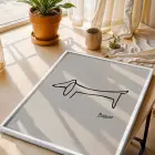 Siyah Beyaz Minimalist Çizgiler Beyaz Çerçeveli 3lü Ahşap Tablo Seti
