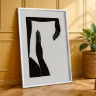 Minimalist Soyut Çizgi Formları Beyaz Çerçeveli 3lü Ahşap Tablo Seti