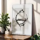 Soyut Çizgi ve Geometrik Kompozisyon Beyaz Çerçeveli 3lü Ahşap Tablo Seti