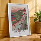 Retro Dünya Şehirleri Üçlüsü Beyaz Çerçeveli 3lü Ahşap Tablo Seti