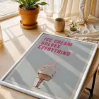 Plaj Esintili Pastel Sözler Beyaz Çerçeveli 3lü Ahşap Tablo Seti