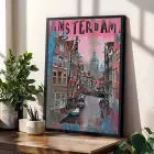 Pop Art Dünya Şehirleri Seti Siyah Çerçeveli 3lü Ahşap Tablo Seti