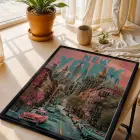 Pop Art Dünya Şehirleri Seti Siyah Çerçeveli 3lü Ahşap Tablo Seti