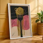 Eğlenceli Retro Sanat Koleksiyonu Beyaz Çerçeveli 3lü Ahşap Tablo Seti