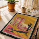 Eğlenceli Retro Sanat Koleksiyonu Siyah Çerçeveli 3lü Ahşap Tablo Seti